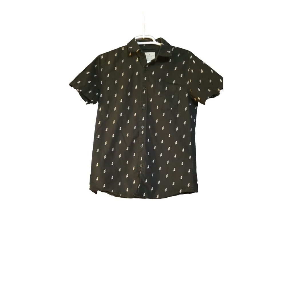American Eagle Outfitters Seriously Soft Men Boy XS Shirt Black Lightening Bolts